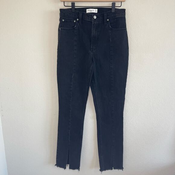 Abercrombie High Rise The Skinny Jean Split Hem Cutoff - Size 29/8 - Picture 1 of 6